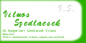 vilmos szedlacsek business card